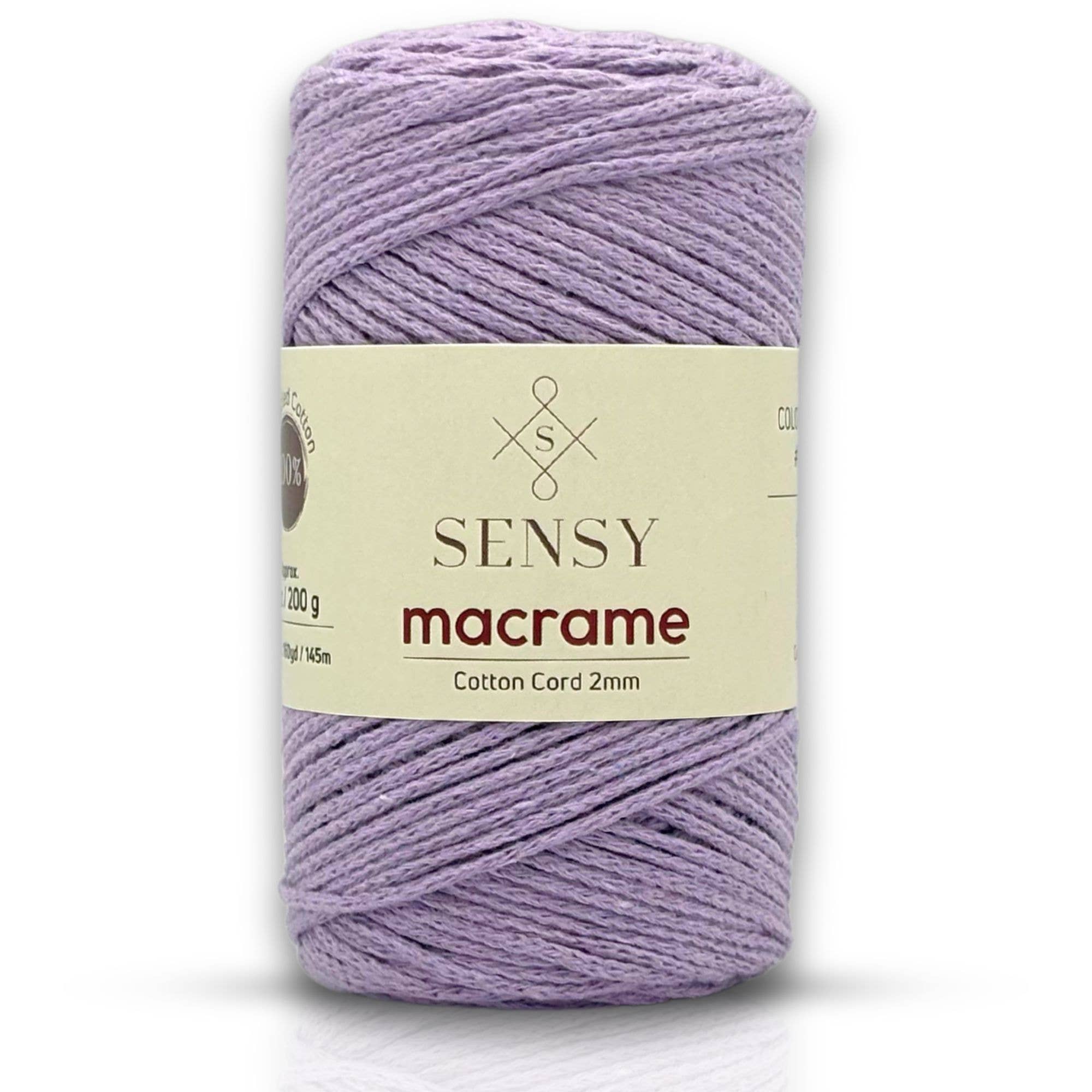 Sensy - Wholesale Yarn - Sensy Premium 2mm - 160 yards 100% Recycled Cotton Macrame Cord20