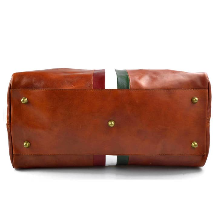 MODARNO - Wholesale Weekender Bag - Unisex - Modarno leather travel bag for men and women travel bag Italian flag sports bag genuine leather travel bag Made in Italy2