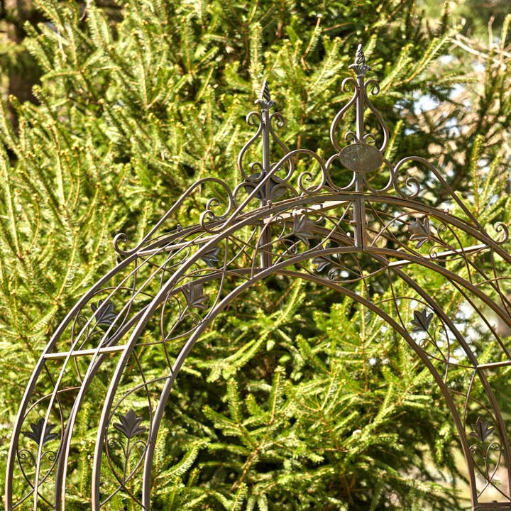 Zaer Ltd. International - Wholesale Outdoor Ornament/Decor - 8.5ft. Tall Iron Garden Arch Decoration - 2 Color Options10
