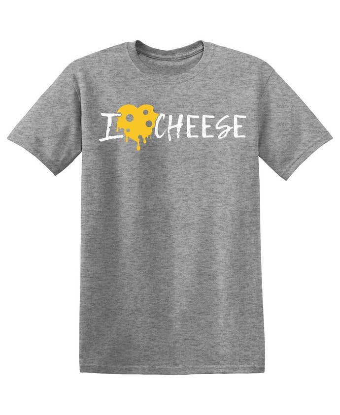 Feelin Good Tees - Wholesale Screen Printed T-Shirt - Unisex - I Heart Cheese16