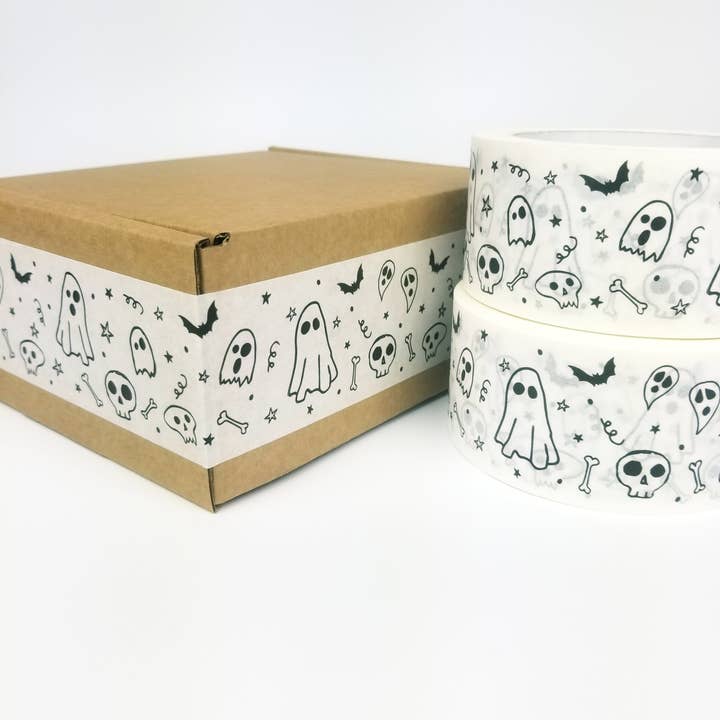 Tissue & Tape – wholesale Tape – Halloween theme on white paper | Packaging tape - 50mm1