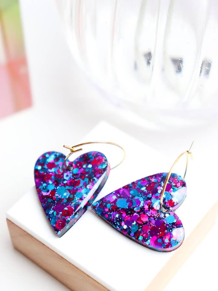 Boucles d'oreilles Mimi Bleu électrique pour la vente par CG Home