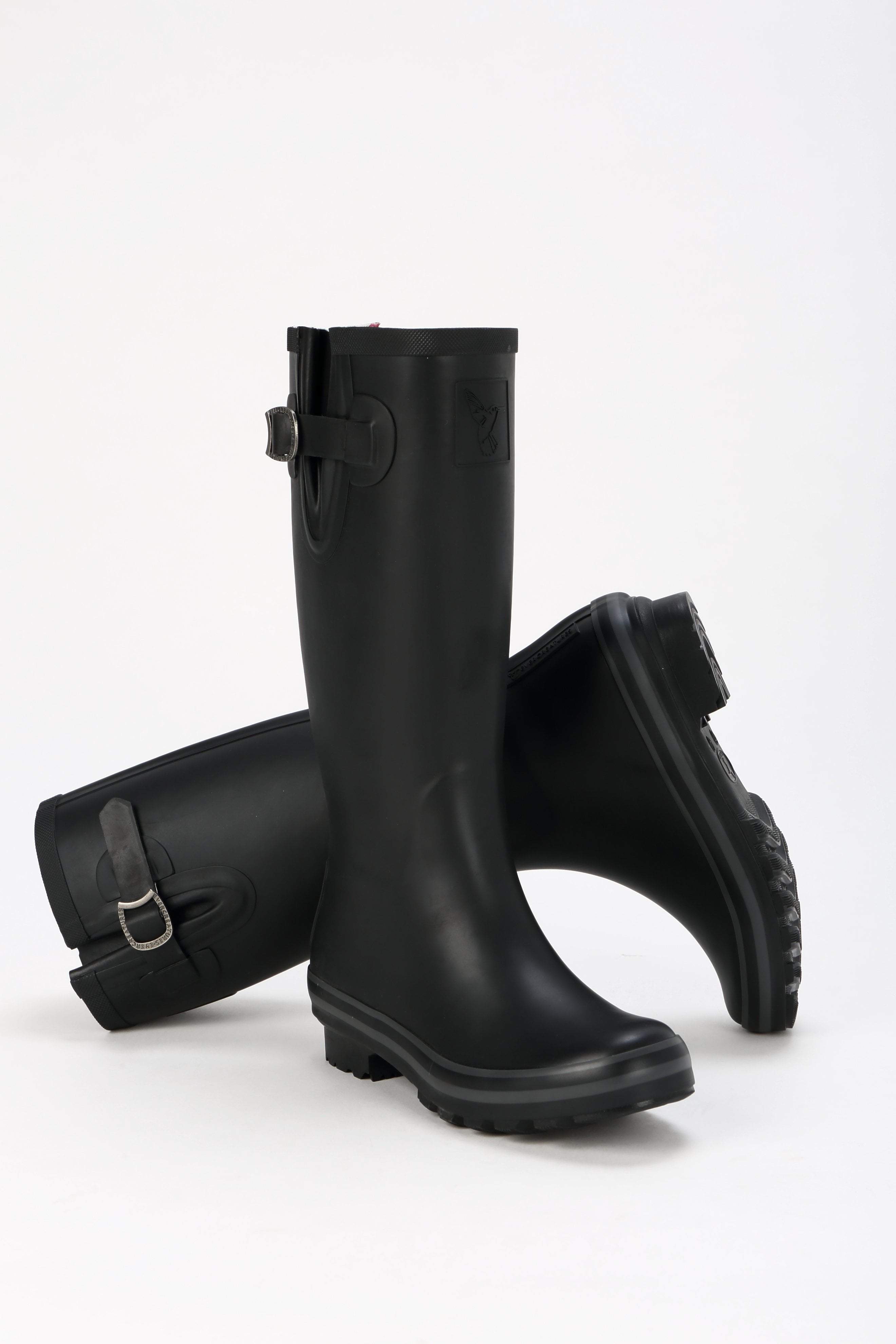 Evercreatures - Wholesale Rain Boots - Women's - Evercreatures All Black Plain Tall Wellies5