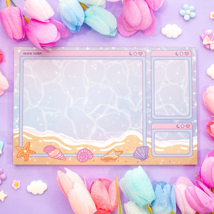 Beach Brain Dump Planner Pad for wholesale by Unicorn Eclipse