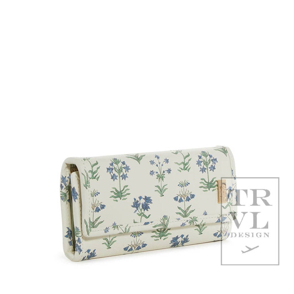 TRVL Design - Wholesale Wallet - Women's - Luxe Jewelry Wallet - Provence With Green Pinstripe Liner1
