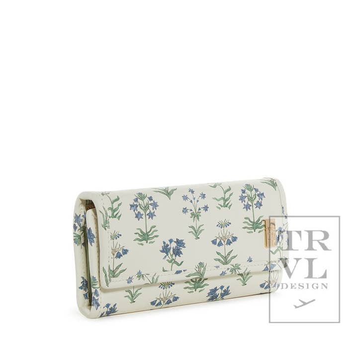 TRVL Design - Wholesale Wallet - Women's - Luxe Jewelry Wallet - Provence With Green Pinstripe Liner1