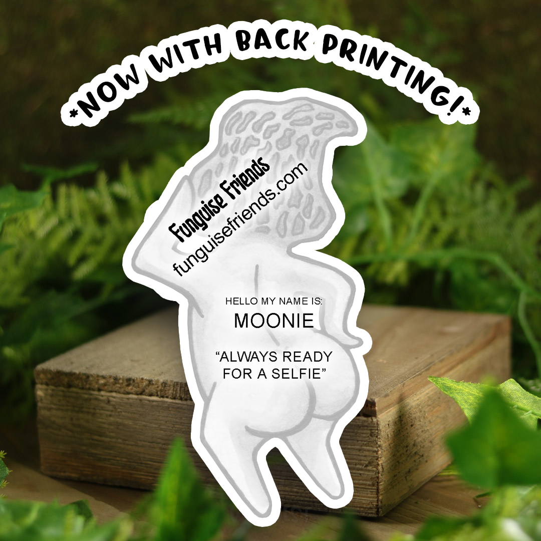 Funguise Friends by WkdWest - Wholesale Sticker - Vinyl Funguise® Sticker - Morel Moonie1