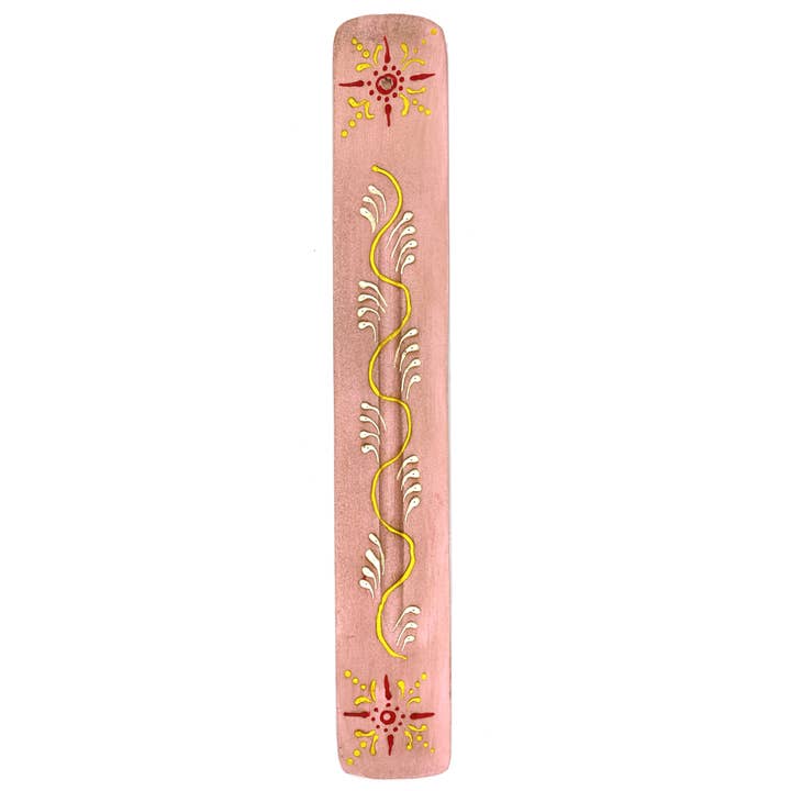Wooden Incense Stick Ash Catcher (11 in.) - Pink for wholesale by Designs by Deekay Inc.