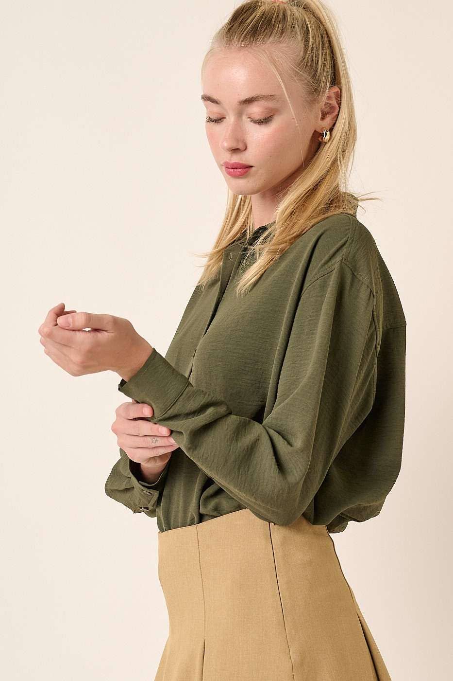 mittoshop - Wholesale Button Down Shirt - Women's - AIRFLOW BUTTON DOWN LONG SLEEVE SHIRT18
