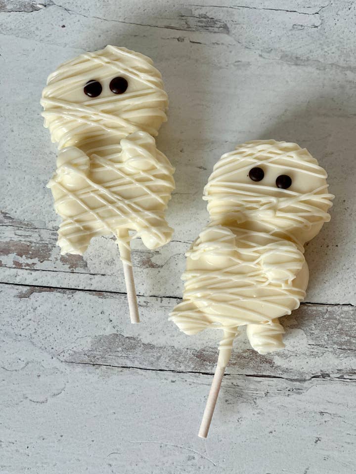 Chocolate Covered Marshmallow Halloween Mummy for wholesale by Chocolates Unlimited by Denise