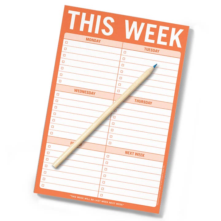 Knock Knock - Wholesale Planner - This Week Pad (Orange)4