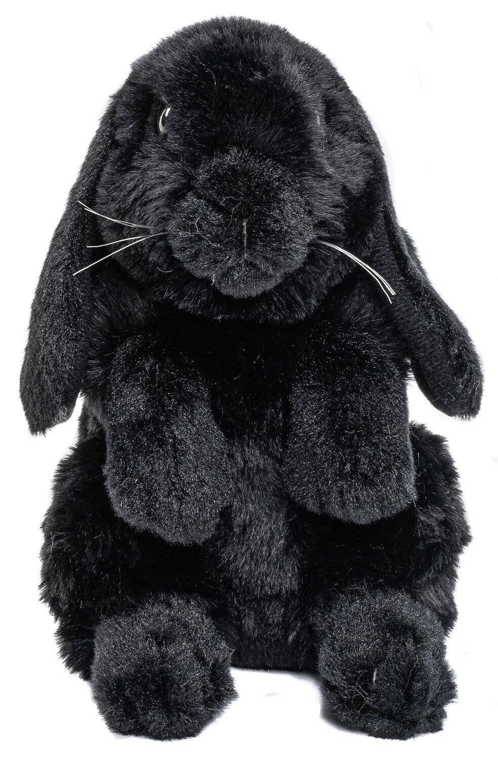 Uni Toys - Vente Peluche – enfant et bébé - Lapin d’Aries assis noir - peluche douce et câline2
