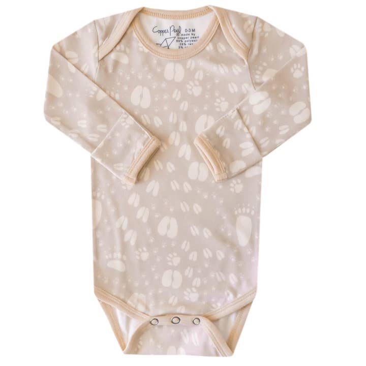 Long Sleeve Bodysuit - Tracker for wholesale by Copper Pearl