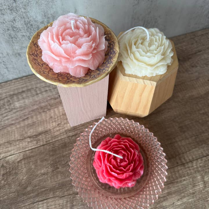 Acute Designs - Vente Bougies originales - Bougies à fleurs de pivoine2