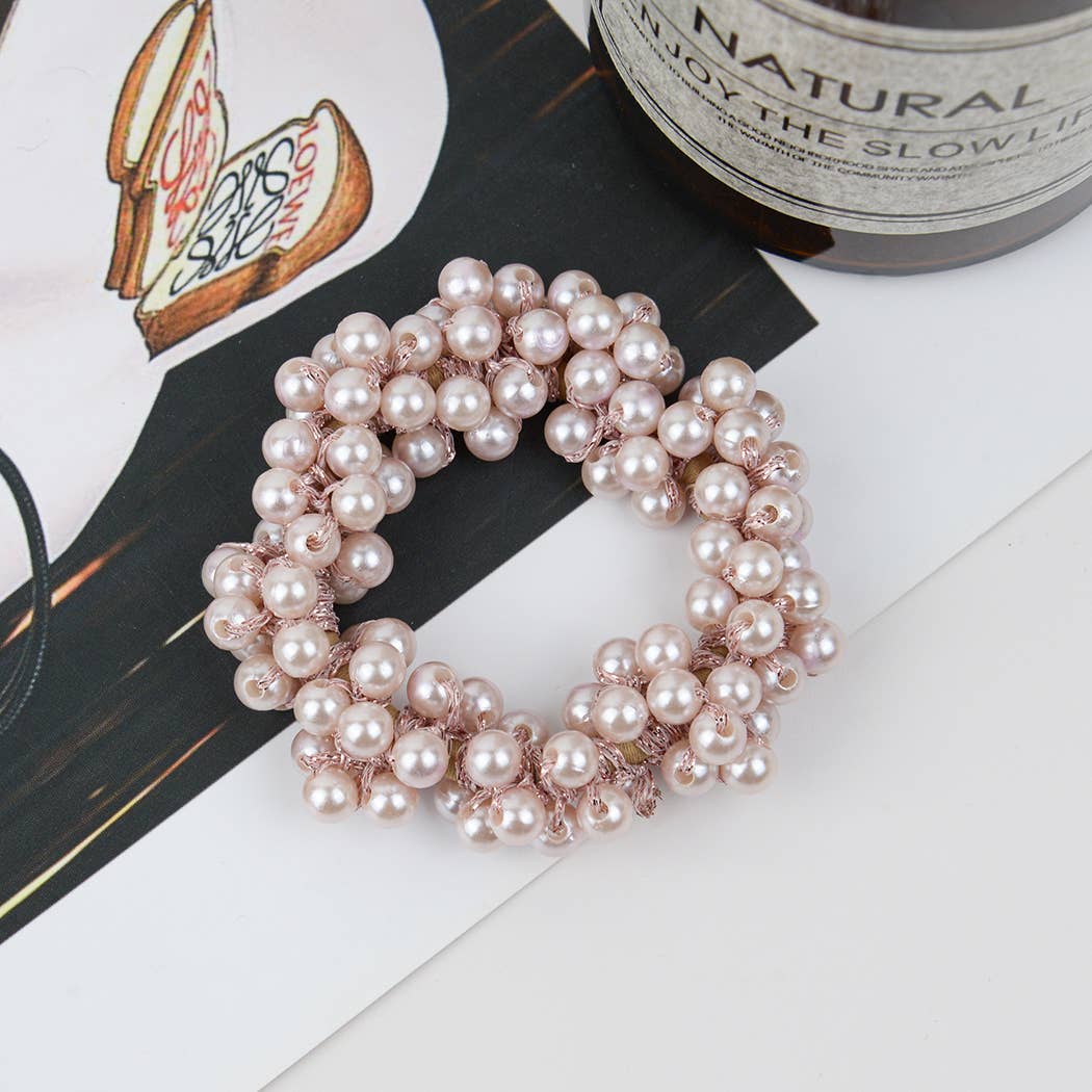 TheDivaSoap – wholesale Scrunchie - Dam – Hårsnoddar med pärlmotiv, imiterade pärlor4