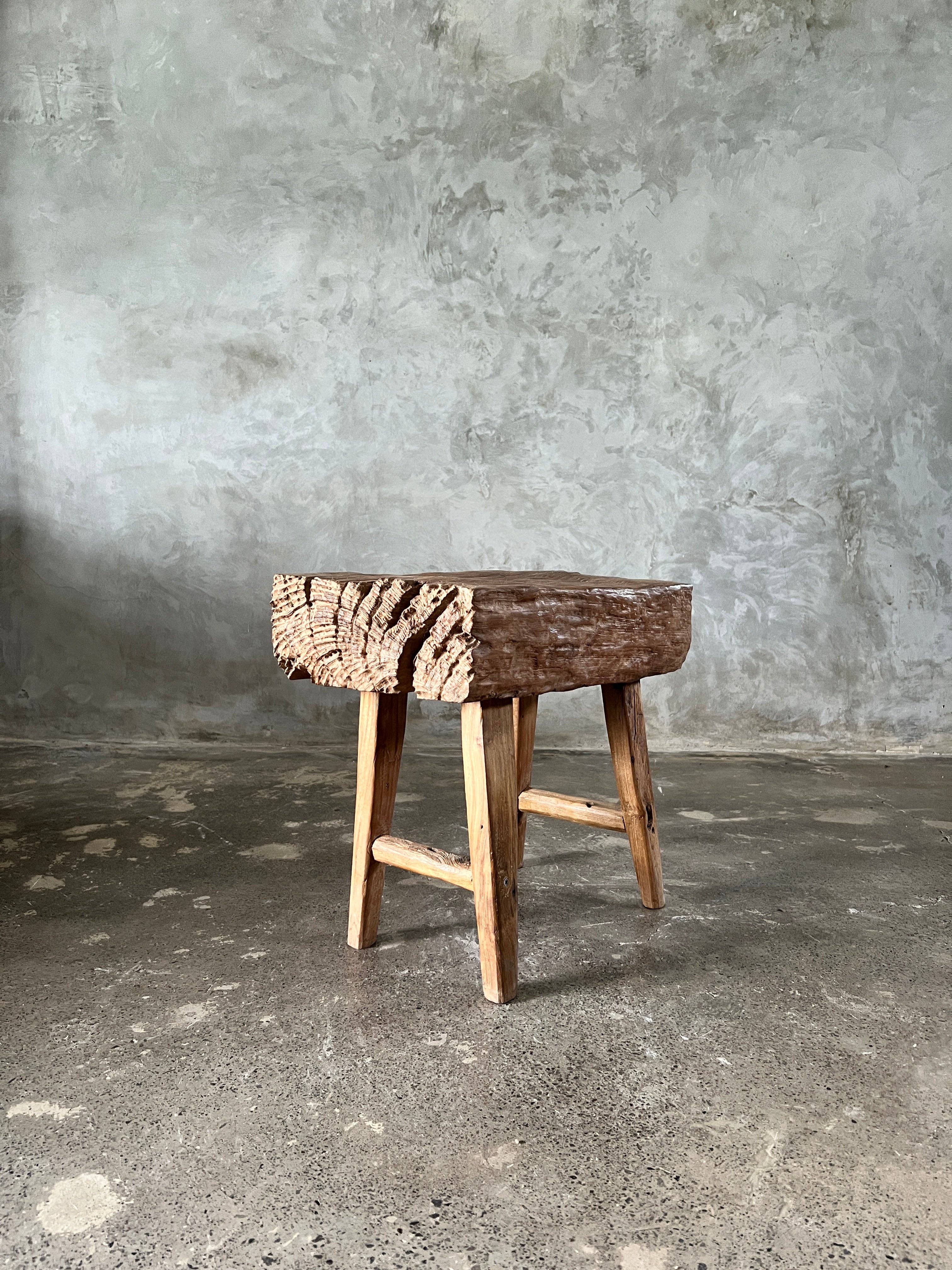 Office Objets - Wholesale Bench - Small organic bench in blonde Asian teak with four legs - Sepuluh8