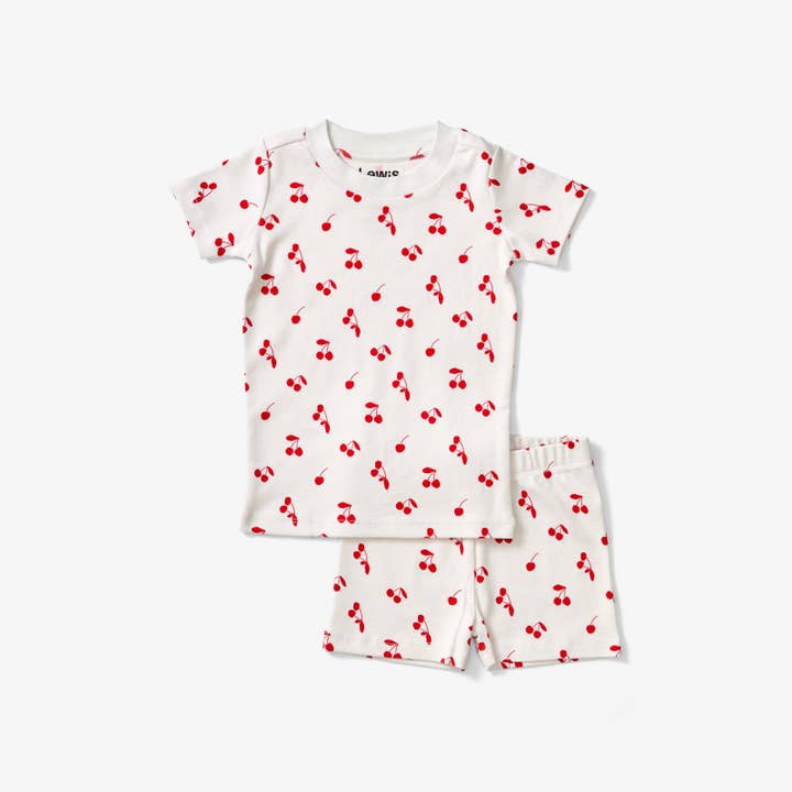 Lewis - Wholesale Sleepwear Set - Kids - Pajama Set - Cherry | Scarlet