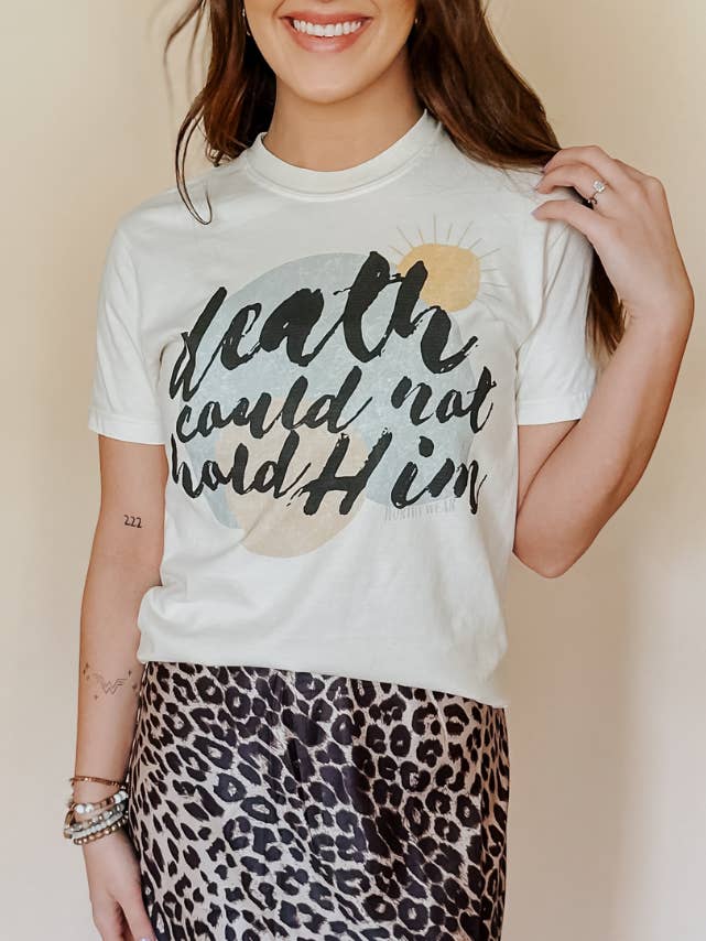 T-shirt Death Could Not Hold Him pour la vente par Worthy Wear