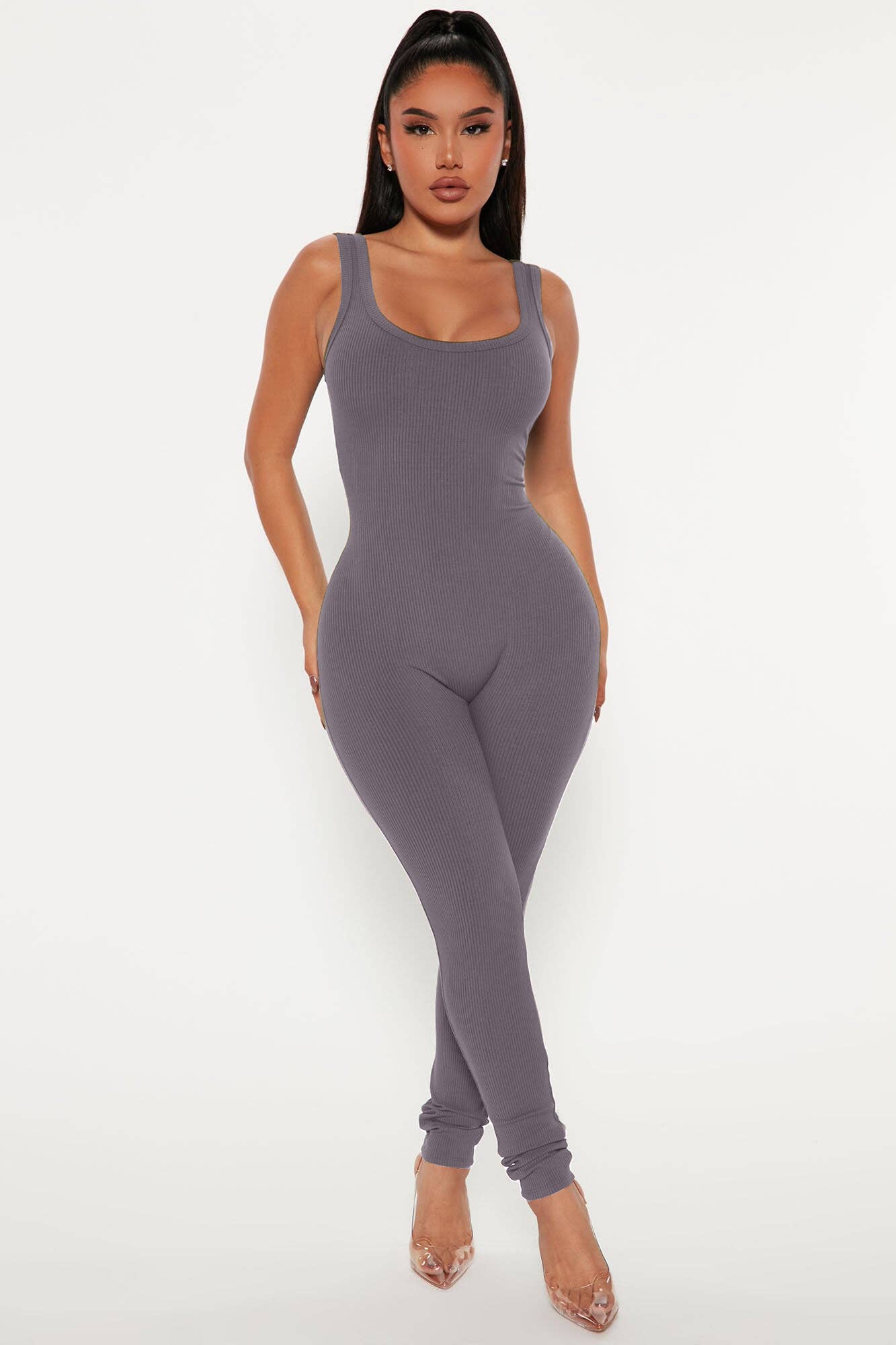 5besties inc - Wholesale Jumpsuit - Women's - SEAMLESS RIBBED JUMPSUITS0