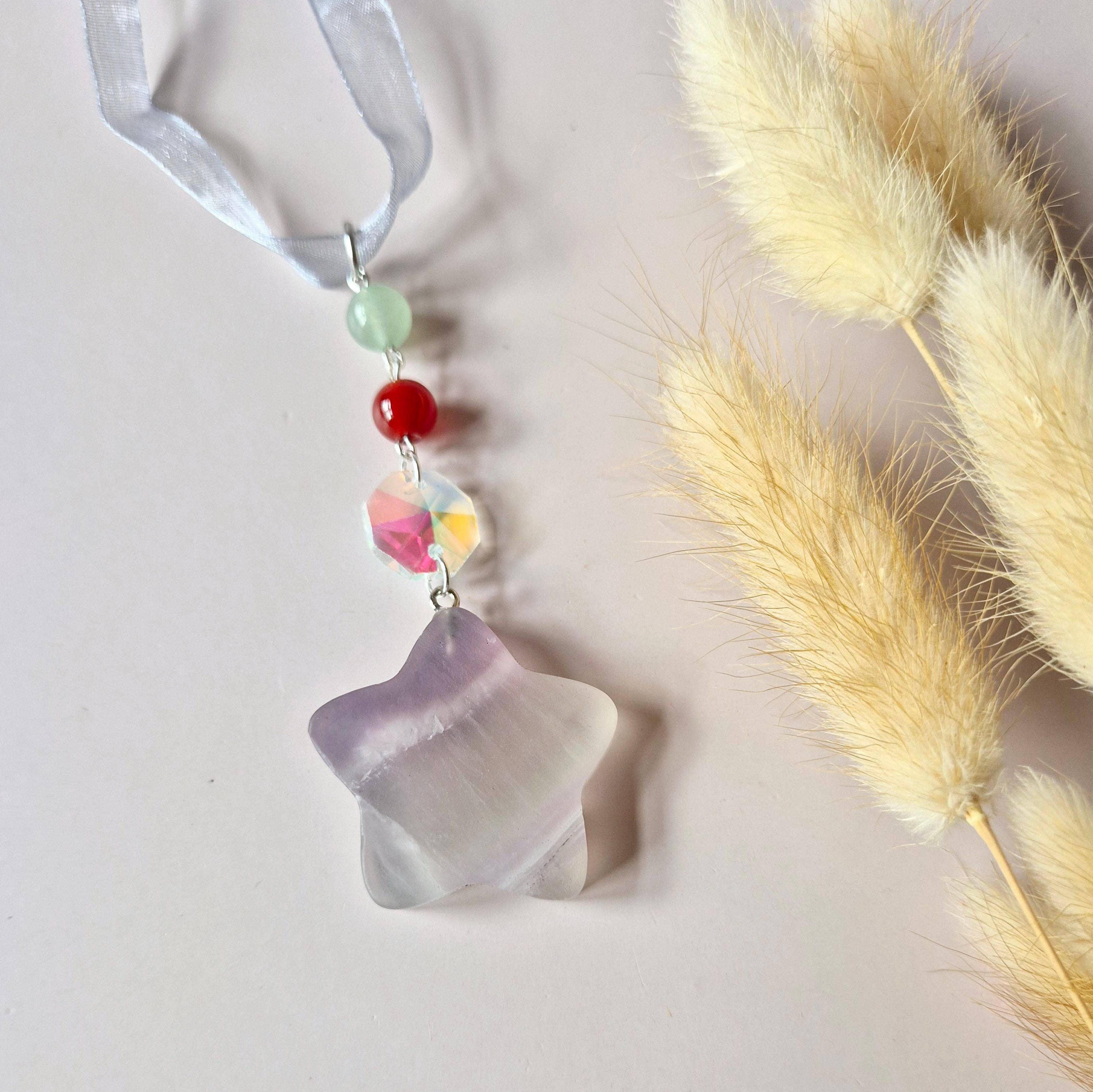Moonlight Gemstones - Wholesale Suncatcher - Random Gemstone Christmas Star Pendants / Suncatchers11