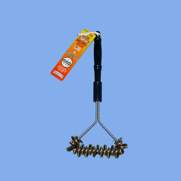 Brushtech - Wholesale Outdoor Grill Tools - 16" SPIRAL WIDE FACED BBQ GRILL BRUSH1