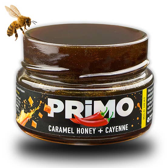 Caramel Honey + Cayenne (5oz.) NEW RELEASE for wholesale by PRiMO