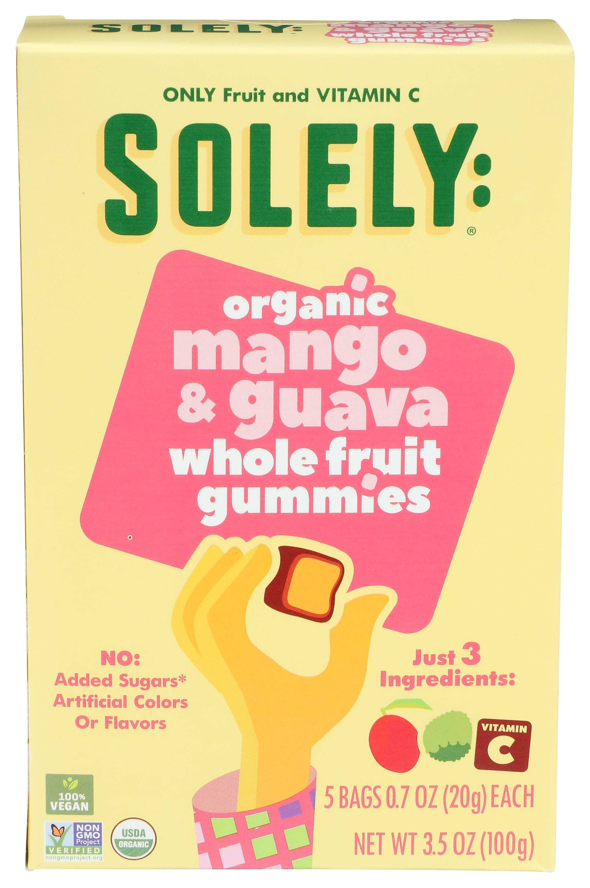 Everyday Supply Co - Wholesale Gummy - SOLELY FRUIT GUMMIES MANGO GUAVA - Case of 8