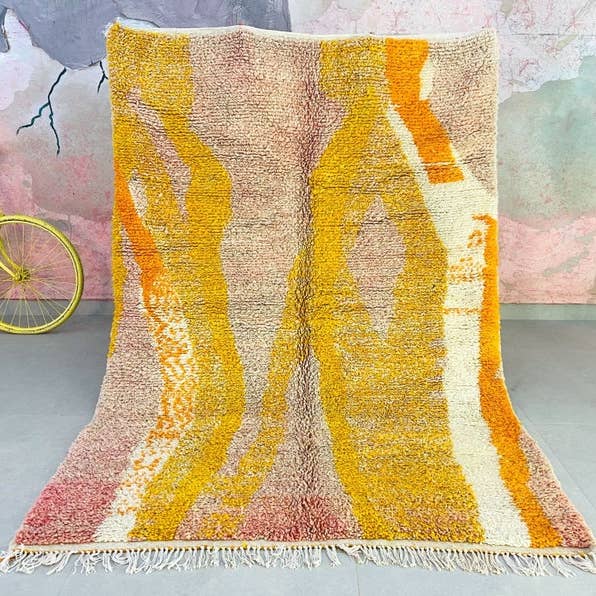 Beni Ourain marokkansk håndvævet Berber uldtæppe for engroshandel hos BohoVibeCraft