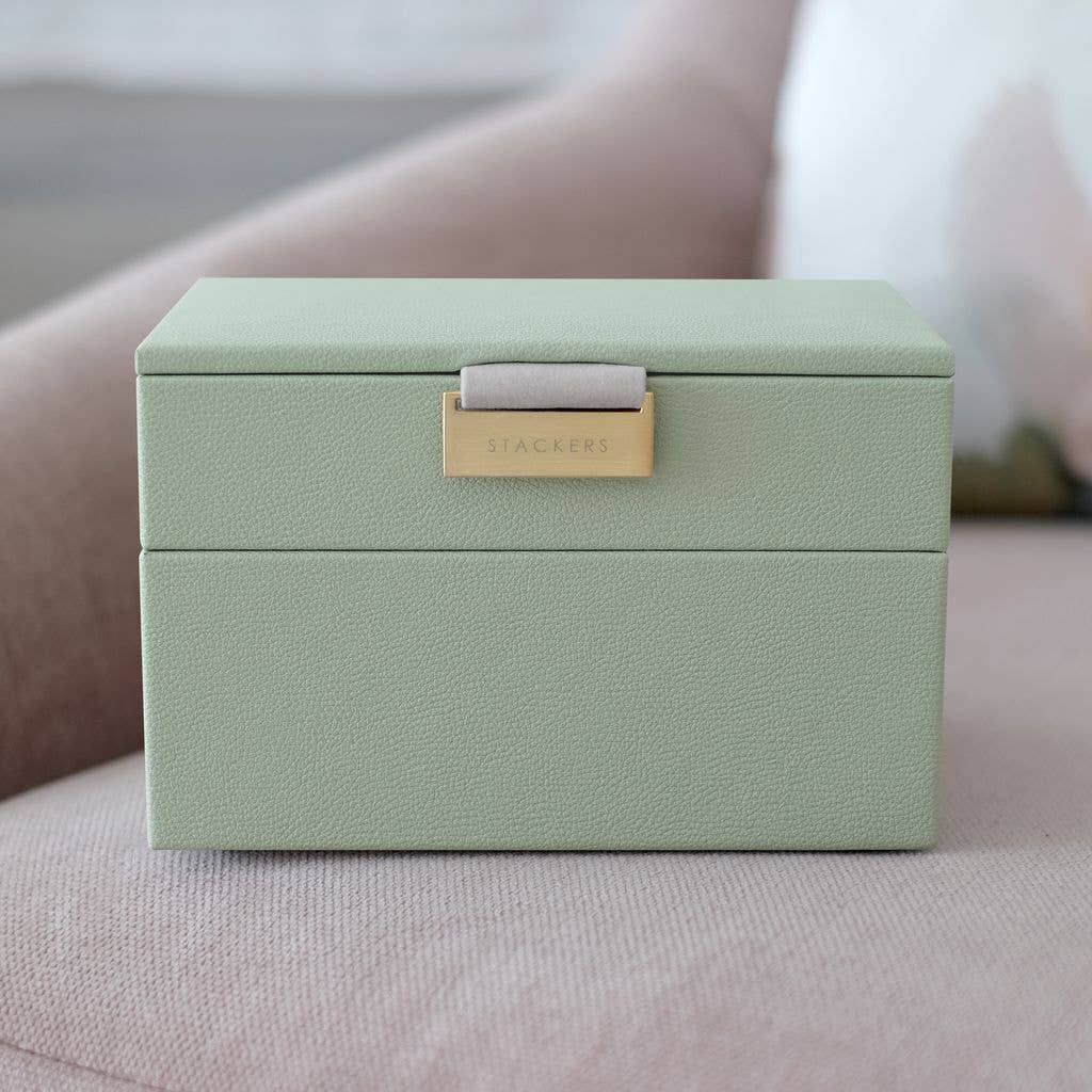 Stackers – wholesale Jewellery box/organiser – Sage Green Mini Jewellery Box 4