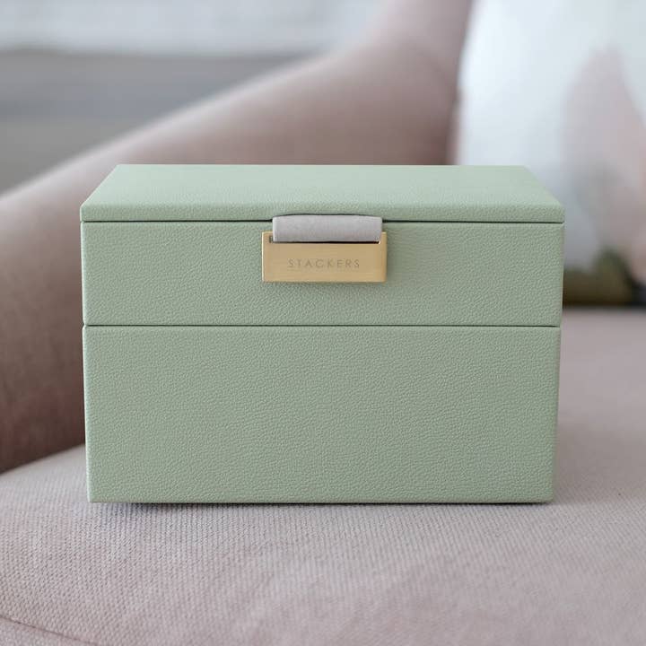 Stackers – wholesale Jewellery box/organiser – Sage Green Mini Jewellery Box 4