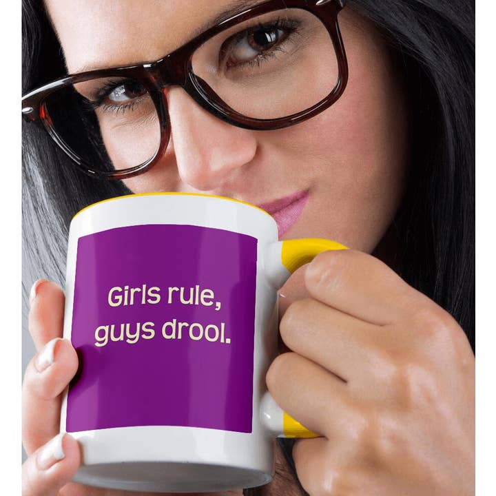 3dRose - Wholesale Coffee Mug - 3dRose, Girls Rule, Guys Drool, Mug1