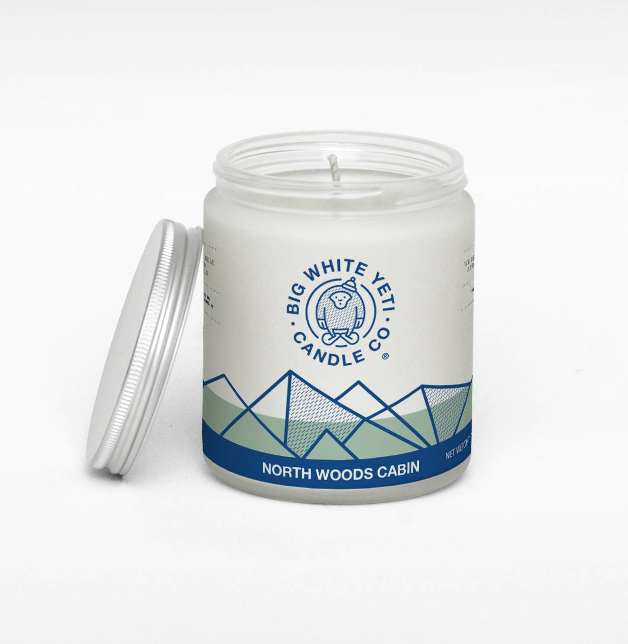 Big White Yeti - Wholesale Travel Candles - North Woods Cabin Soy Candle - 6oz tin or 8oz glass2