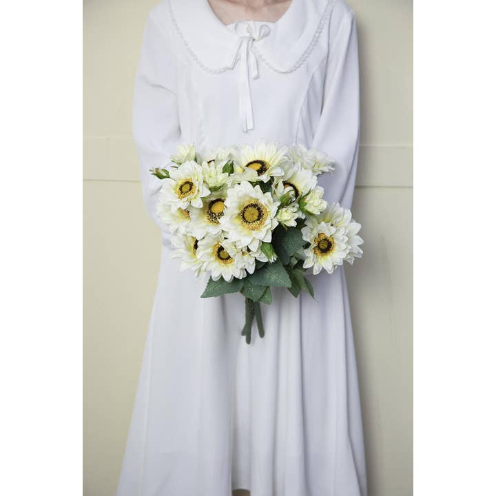 A&B Home Group Inc. - Wholesale Artificial flowers - 10x11x19"H Faux White Sunflower Bouquet