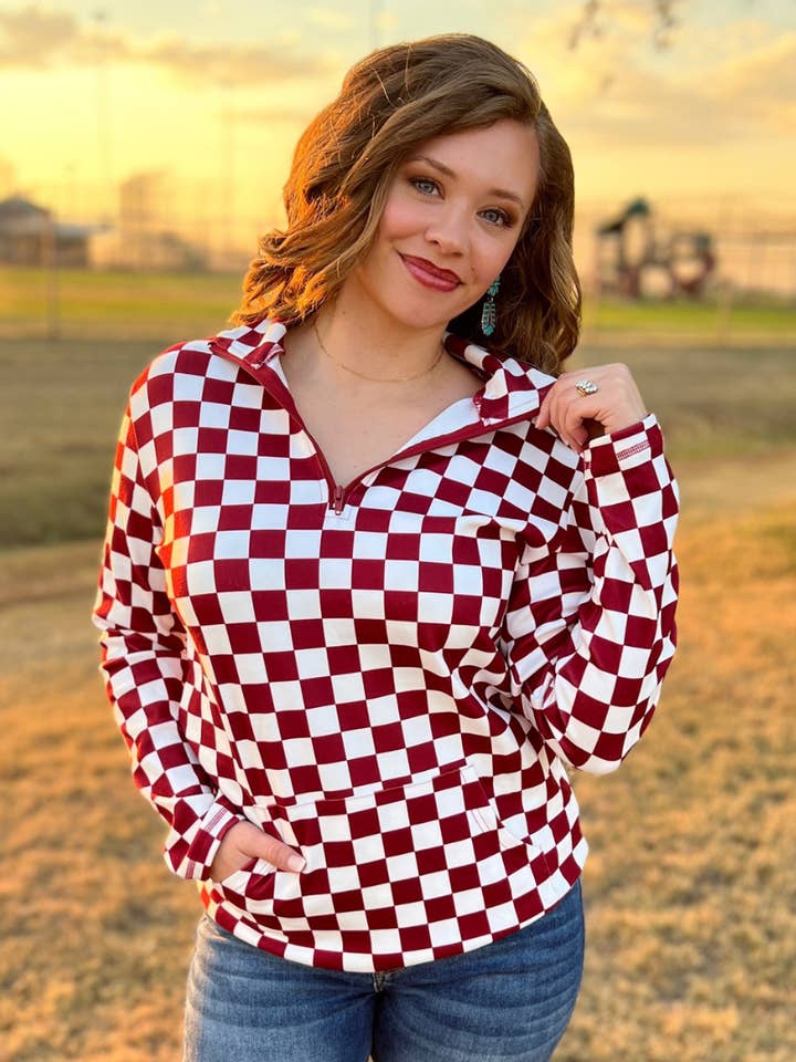 Pep Rally Pullover - Maroon för wholesale av Sterling Kreek