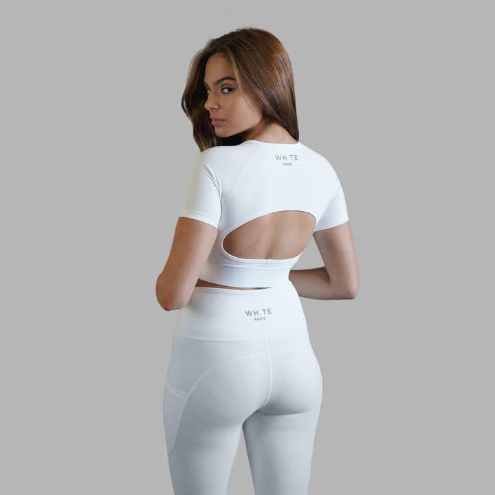 Blvck Paris – wholesale Sports bra – Women's – Whte Open Back Sport Bra1