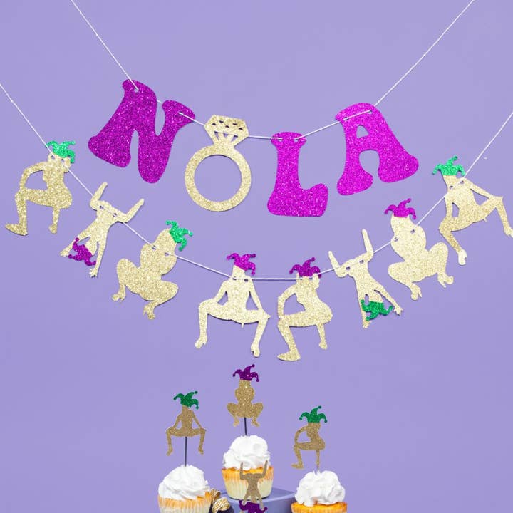 Ninalem's Party - Venta al por mayor Cartel/pancarta para fiestas - Pancarta de despedida de soltera de Nola New Orleans Mardi Gras
