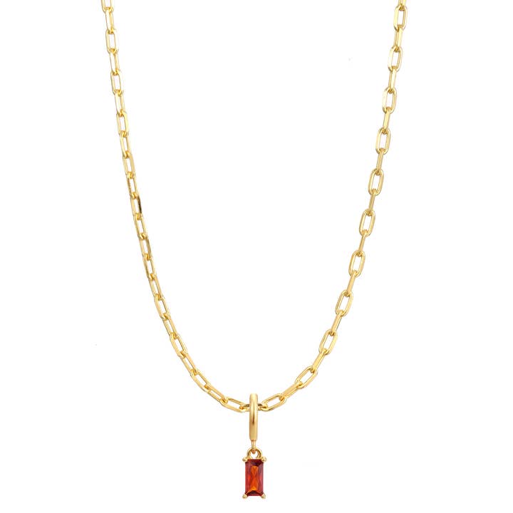 January Birthstone Charm Necklace for wholesale by Gold Trip