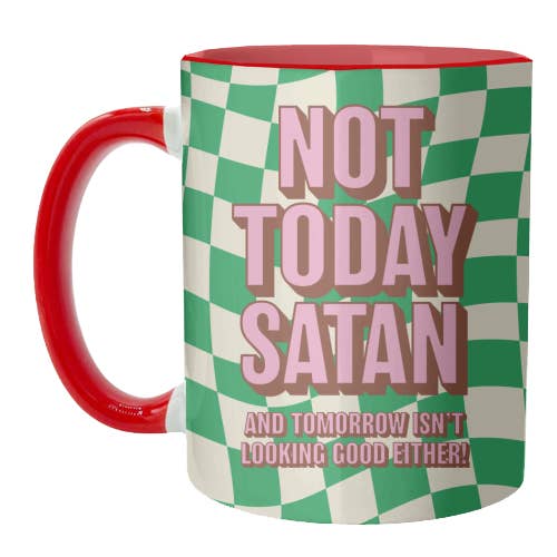 ART WOW – Caneca por atacado – Canecas 'Não Hoje Satan' de Claire Atwood2