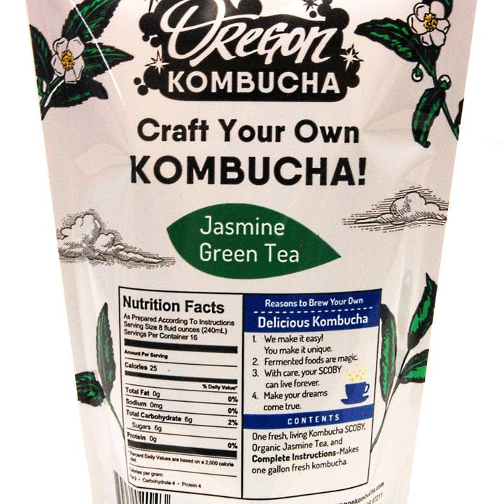 Oregon Kombucha - Vente Kit de fabrication de boisson - Créez votre propre kit de démarrage pour kombucha au thé vert au jasmin4