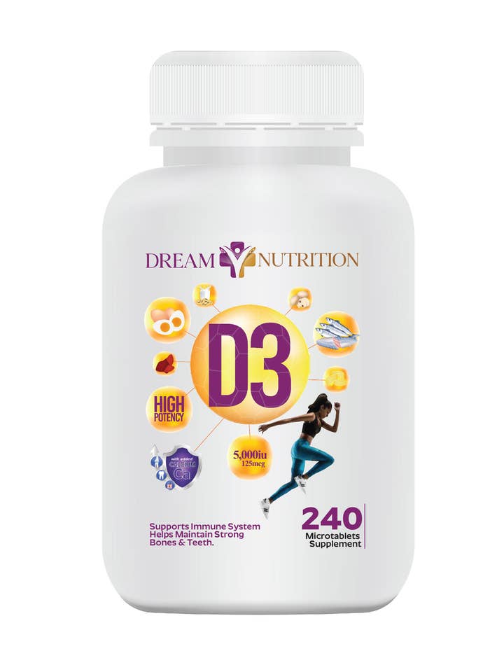 Dream Nutrition Vitamin D3 5000IU 240 tablets for wholesale by Dream Nutrition