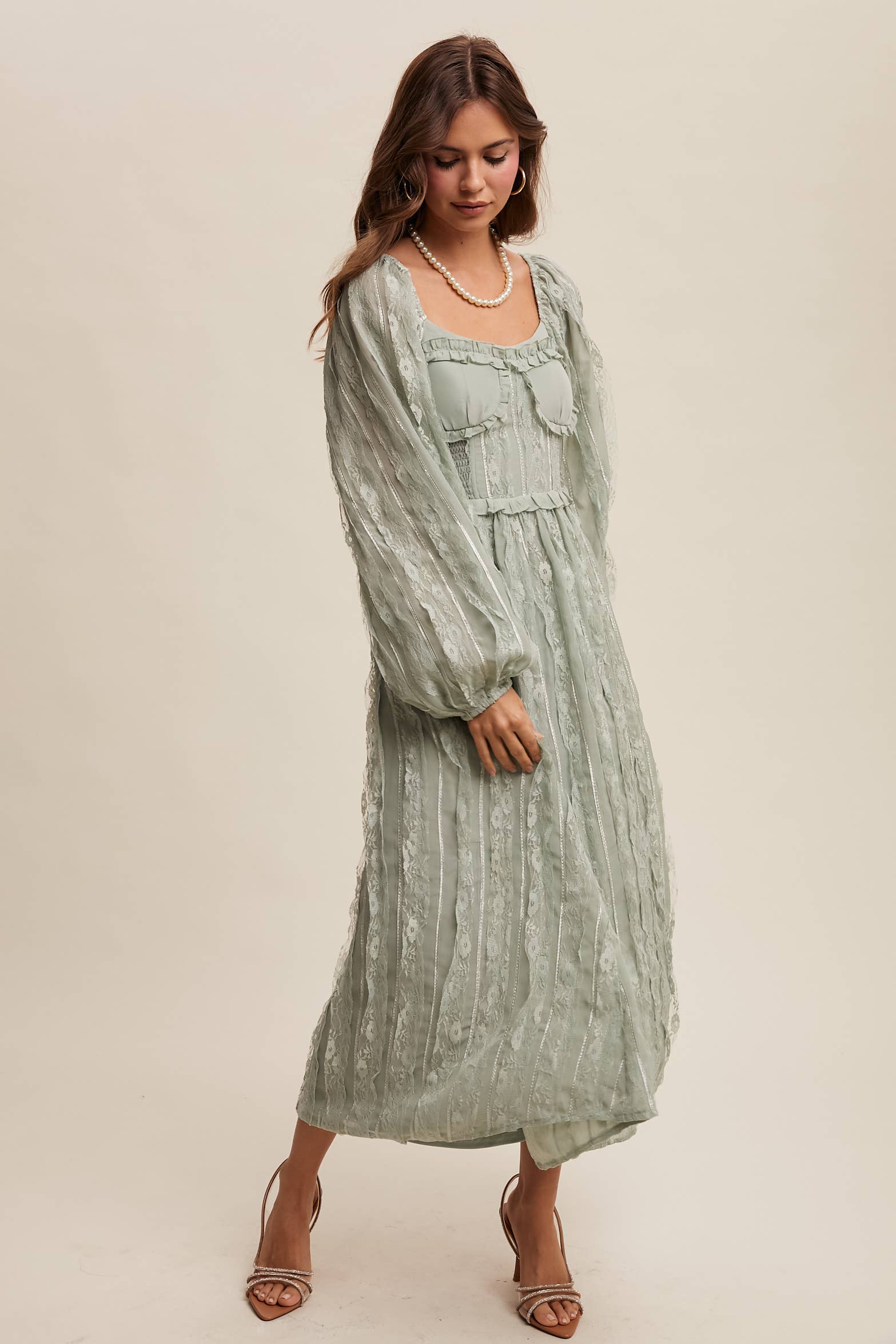 Listicle - Wholesale Dress - Women's - Romantic Lace Midi Dress34