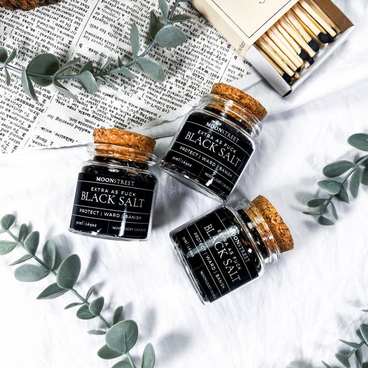 Moon Street Kits - Wholesale Meditation Supplies - Witch’s Extra Potent Black Salt for Banishing & Protection9