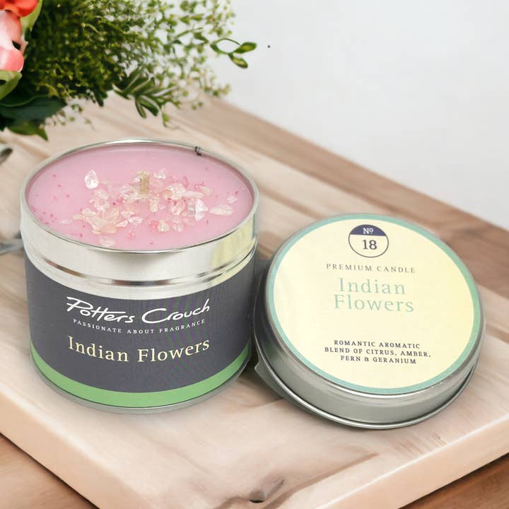 Indian Flowers Candle for wholesale by Potters Crouch Candles
