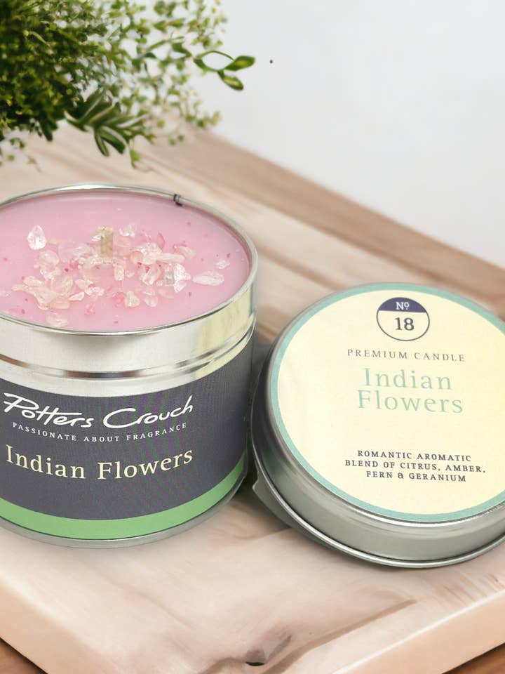 Indische Blumen-Kerze für den Großhandel von Potters Crouch Candles