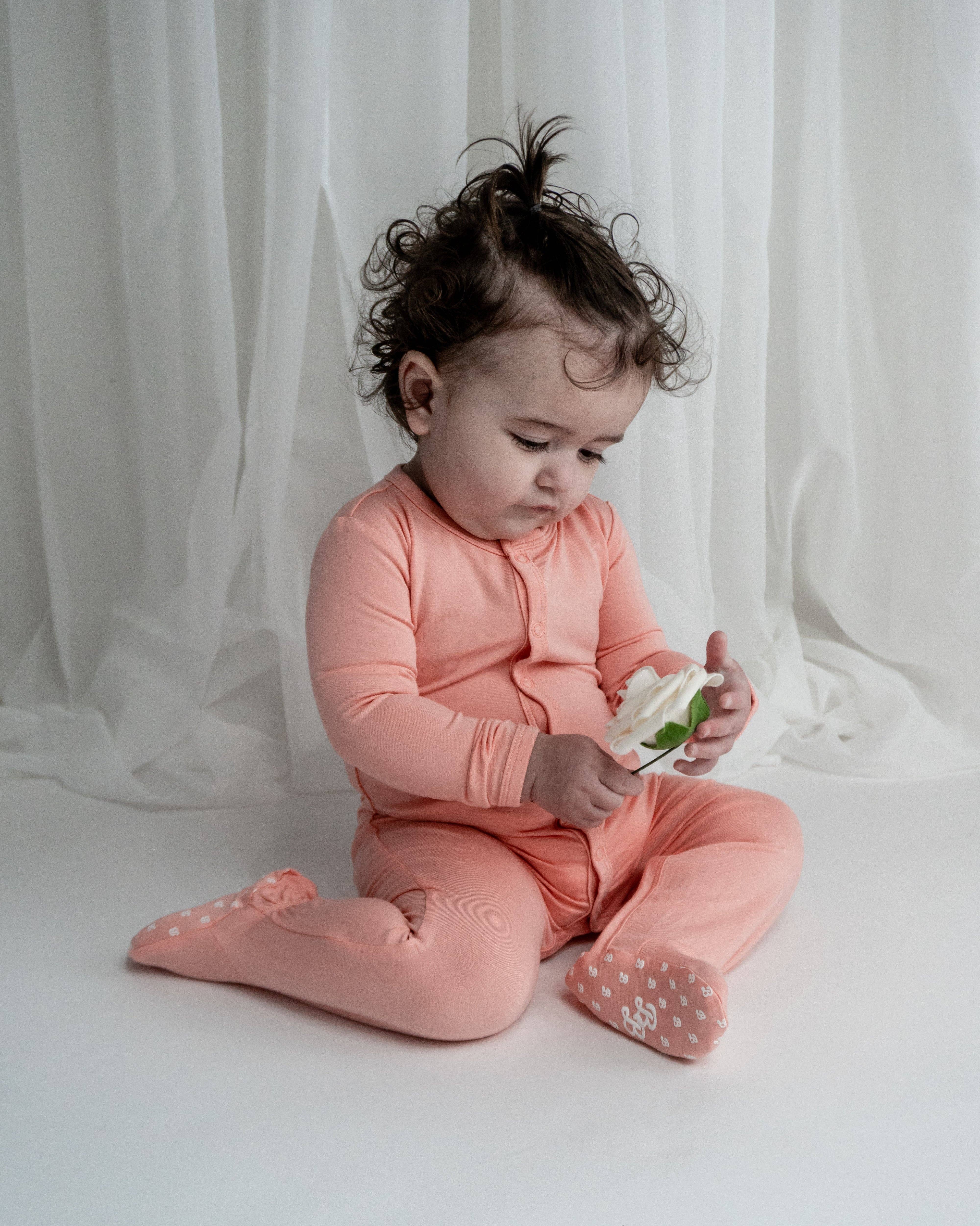 Bubble Baby - Wholesale Jumpsuit - Baby - Peach | Snap Footie