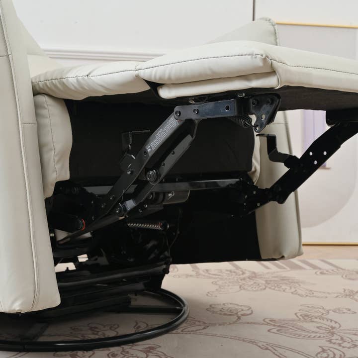 HOMYCASA DESIGN INC - Wholesale Chair - 270° Power Swivel Rocker Recliner, PU Leather Glider, Gray8