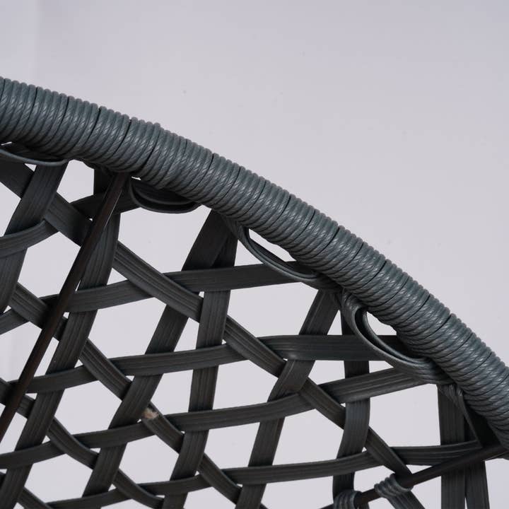 39F Inc. - Wholesale Pet Bed - Cat/Dog - Cat Swing Bed with Stand & Cushion, Rattan Egg Chair, Brown6