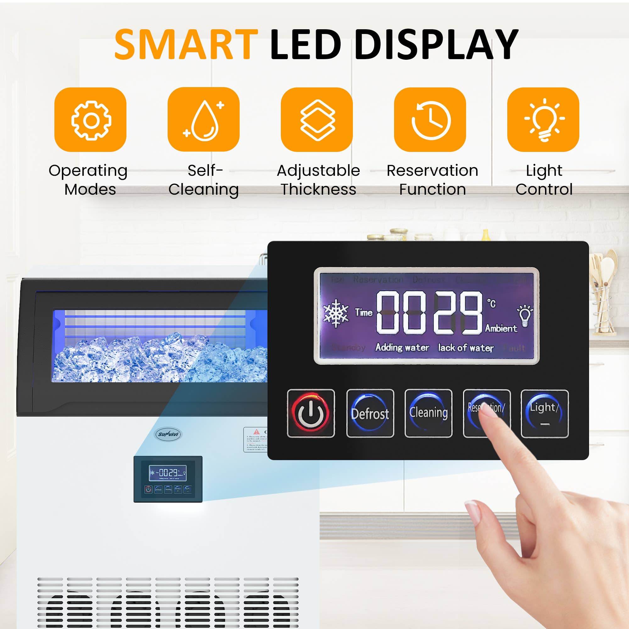 Heynemo - Wholesale Kitchen Appliance - Ice Maker, 265LBS/24H Ice Maker with 55LB Storage Bin2