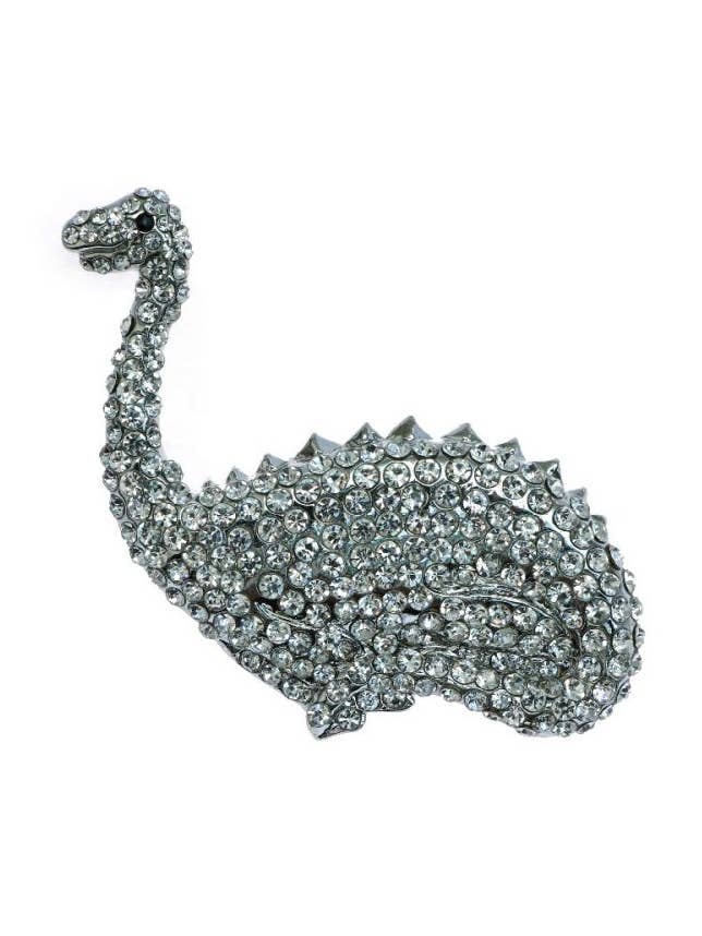 Broche e grampo de cristal Dottie The Dinky Dinosaur por atacado de Rosie Fox