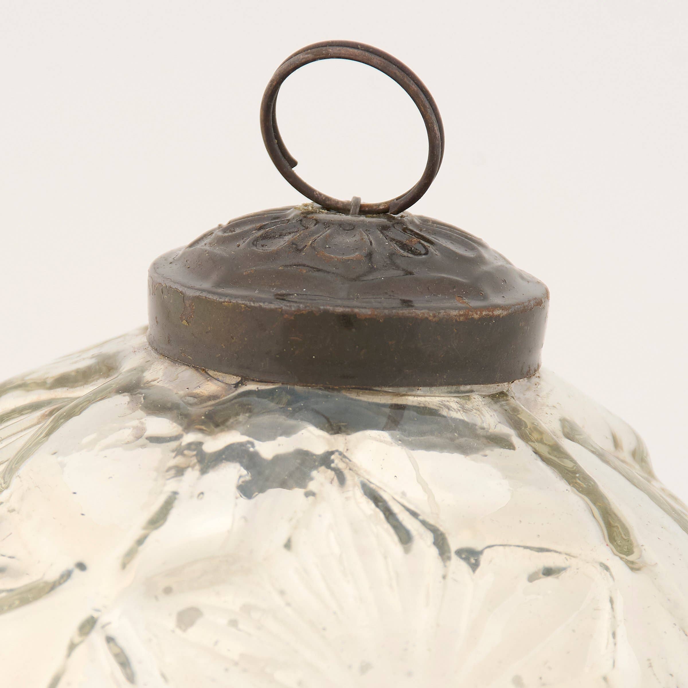 Primitives by Kathy - Wholesale Ornament - Silver Snowflake Glass Ornament2